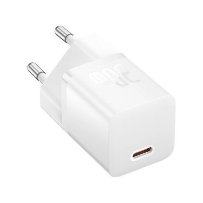 Ładowarka sieciowa Baseus GaN5 USB-C 30W z kablem Baseus Dynamic 3 USB-C 100W 1m - biała