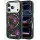Etui Guess IML Glitter Blossom Roses MagSafe na iPhone 18 Pro Max / 17 Pro Max - czarne