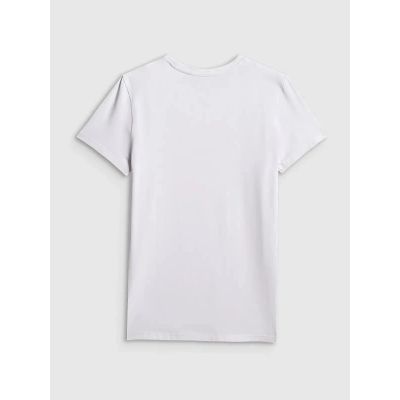 5. T-shirt bawełniany gładki męski 4F 4FWMM00TTSHM3340-10S