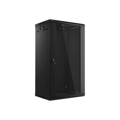 25. Szafa rack Lanberg WF01-6422-10B (22U; 1082mm / 600mm / 450 mm; wisząca; Otwierane; 19''; kolor czarny)
