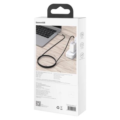 8. Kabel Baseus Cafule Series Metal Data USB-C / USB-C PD QC SCP 100W 5A 1 m - czarny