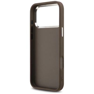 7. Etui Guess 4G Big 4G Classic Logo na iPhone 17 Pro Max brązowy - srebrne