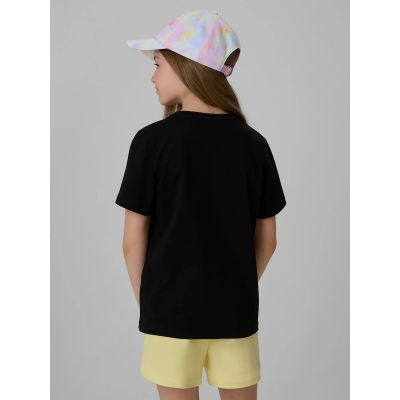 2. T-shirt regular z nadrukiem dziewczęcy 4F 4FJRAW26TTSHF4240-20S