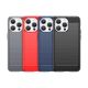 8. Elastyczne etui wzór karbon do iPhone 15 Pro Carbon Case - niebieskie