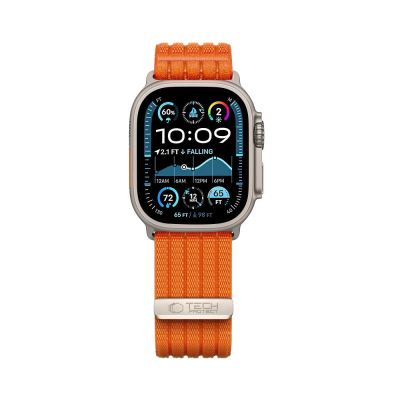 3. Pasek Tech-Protect Nylon Sport na Apple Watch 44 / 45 / 46 / 49 mm - pomarańczowy
