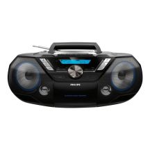 Philips AZB798T/12 przenośny system stereo Analogowe i cyfrowe 12 W DAB, DAB+, FM Czarny Odtwarzacz mp3