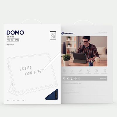 4. Etui Dux Ducis Domo z klapką i smart sleep na Xiaomi Pad 6 / 6 Pro - niebieskie