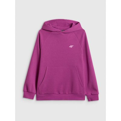 8. Bluza dresowa loose z kapturem dziewczęca 4F 4FJRSS26TSWSF3040-53S
