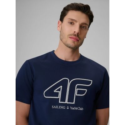 4. T-shirt regular męski z logo 4F 4FRSS26TTSHM3999-31S