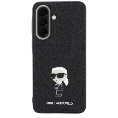 3. Etui Karl Lagerfeld Fixed Glitter Ikonik Logo Metal Pin na Samsung Galaxy A37 5G - czarne