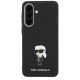 3. Etui Karl Lagerfeld Fixed Glitter Ikonik Logo Metal Pin na Samsung Galaxy A37 5G - czarne