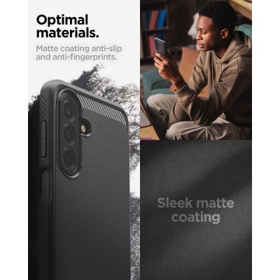 10. Etui Spigen Rugged Armor na Samsung Galaxy A27 5G - czarne matowe