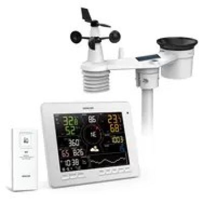 Sencor SWS 16600 WiFi SH Stacja pogodowa biała / kolorowy LCD / czujnik bezprzewodowy