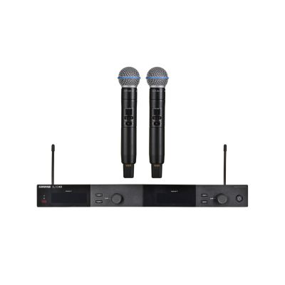 Shure SLXD24DE/B58-G59 - Podwójny cyfrowy system bezprzewodowy z dwoma nadajnikiami/mikrofonami "do ręki"