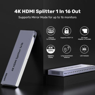 7. Rozdzielacz HDMI Unitek 4K 1 wejście 16 wyjść 4K@30Hz