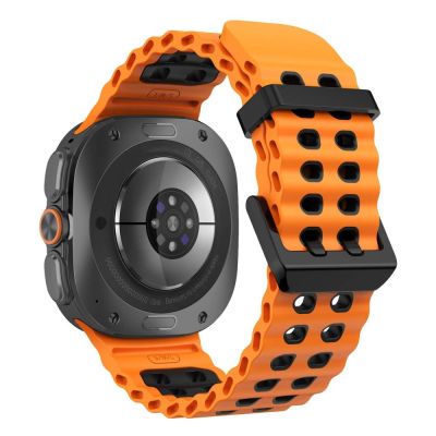 2. Pasek Tech-Protect Iconband Pro na Samsung Galaxy Watch Ultra 47 mm - pomarańczowo-czarny