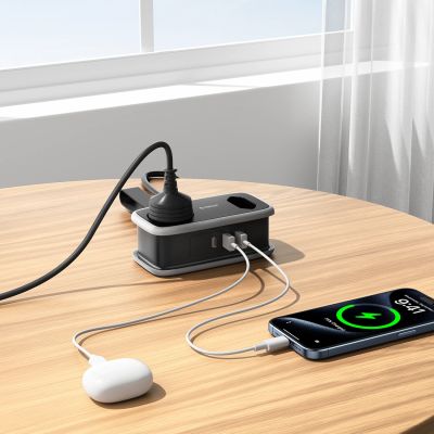 10. Listwa zasilająca Orico APP 15.5W 5w1 2x AC + 2x USB-A + 1x USB-C - czarna