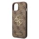 6. Etui Guess 4G Big Metal Logo do iPhone 15 - brązowe