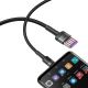 7. Baseus Cafule kabel przewód USB Typ C SuperCharge 40W Quick Charge 3.0 QC 3.0 1m szaro-czarny (CATKLF-PG1)