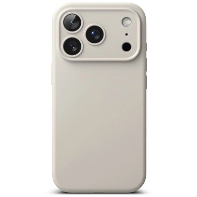 4. Etui Ringke Silicone Magnetic MagSafe na iPhone 17 Pro - beżowe
