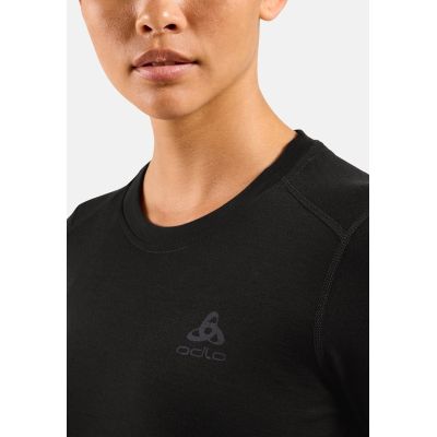 4. Koszulka damska ODLO Merino 160 BL Top Crew Neck l/s roz. S Czarna