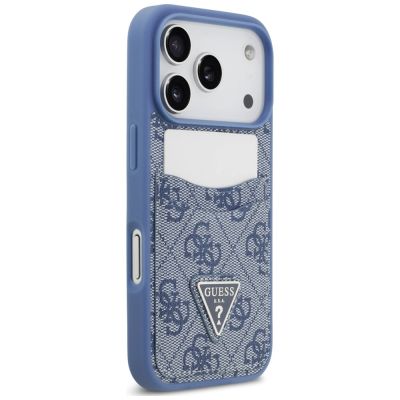 4. Etui Guess 4G nauble Card Triange na iPhone 18 Pro / 17 Pro - niebieskie