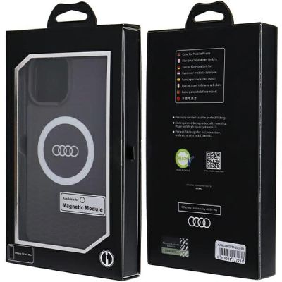 7. Etui Audi IML Big Logo MagSafe na iPhone 13 Pro Max - czarne