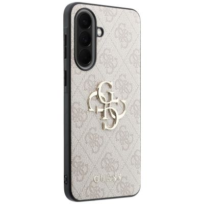 4. Etui Guess Leather 4G Metal Logo na Samsung Galaxy A57 5G - różowe