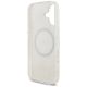7. Etui Guess IML Flowers Electro Pearl Strap MagSafe na iPhone 17 - białe