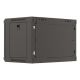 19. Szafa instalacyjna rack wisząca 19" 6U 540x350 czarna drzwi przeszklone LANBERG (Flat Pack)