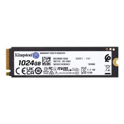 12. Dysk SSD Kingston KC3000 (1TB; M.2 2280; PCIe 4.0 x4 NVMe; SKC3000S/1024G)