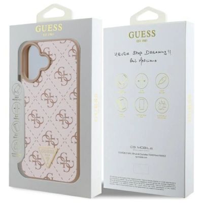8. Etui Guess New 4G Triangle na iPhone 16 - białe