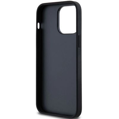 7. Etui DKNY Leather Mono Stripe & Metal Logo na iPhone 14 Pro Max - czarne