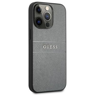 4. Etui Guess Saffiano Strap na iPhone 13 Pro / iPhone 13 - szare