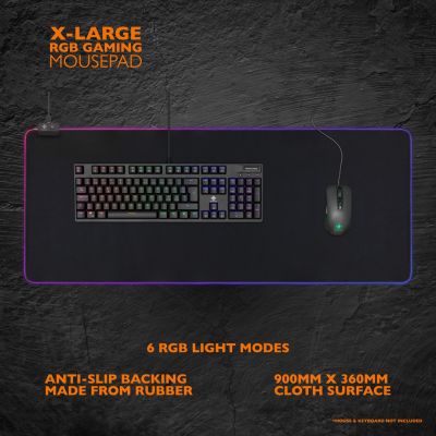 6. Deltaco Gaming GAM-079 podkładka pod mysz Podkładka dla graczy Czarny