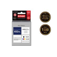 Activejet AH-M652RX Tusz (zamiennik HP 652 F6V25AE/F6V24AE; Premium; 1 x 20 ml, 1 x 21 ml; 1580 stron, czarny, kolor)