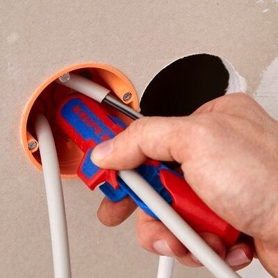 7. Knipex 16 95 03 SB narzędzie do zdejmowania izolacji Niebieski, Czerwony