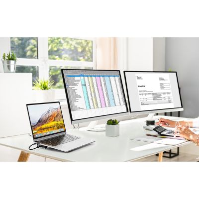 4. Manhattan 190398 stacja dokująca Przewodowa USB 3.2 Gen 1 (3.1 Gen 1) Type-C Szary