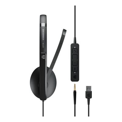 5. Zestaw słuchawkowy EPOS ADAPT 135 USB II Przewodowa Opaska na głowę Biuro/centrum telefoniczne USB Typu-A Czarny