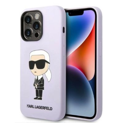 Etui Karl Lagerfeld KLHCP14LSNIKBCU iPhone 14 Pro - fioletowe