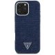 3. Etui Guess Denim Triangle Logo MagSafe na iPhone 16 Pro Max - niebieskie