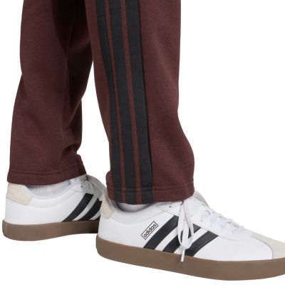 12. Spodnie męskie adidas Essentials 3-Stripes Fleece brązowe JX0713