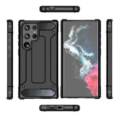 4. Pancerne hybrydowe etui Hybrid Armor pokrowiec na Xiaomi Redmi Note 14 5G - czarne