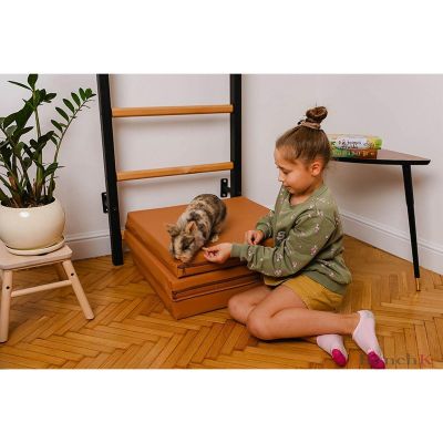 63. MATERAC GIMNASTYCZNY SKŁADANY BRĄZOWY 180CM BENCHK