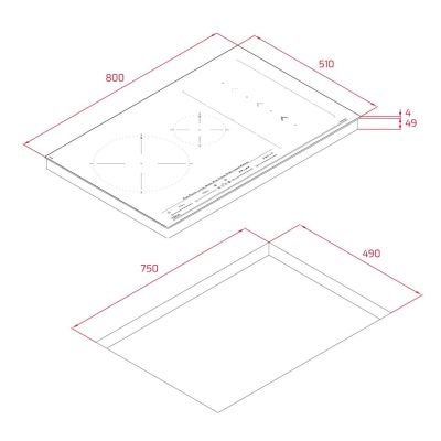 9. Teka IZS 86630 MST Czarny Wbudowany 80 cm Płyta indukcyjna strefowa 4 stref(y)