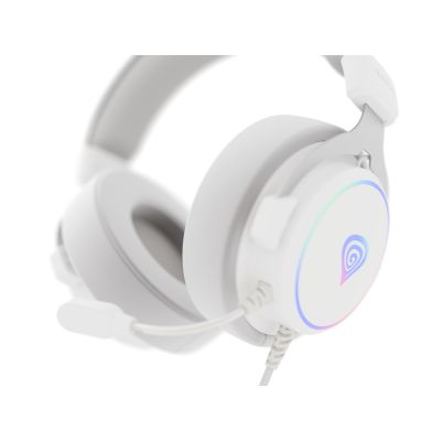 10. GENESIS Neon 764 Zestaw słuchawkowy Przewodowa Opaska na głowę Gaming USB Typu-A Biały