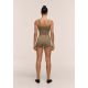 4. Legginsy treningowe damskie CASALL Shiny Seamless Rib Hotpants kolor zielony