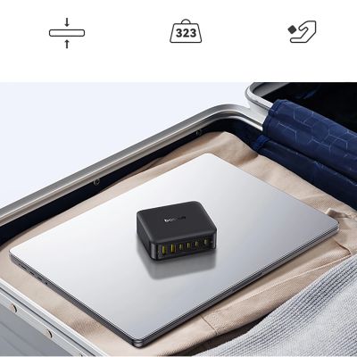 13. Stacja ładująca Baseus EnerFill FH21 120W 4xUSB-C + 2xUSB-A - czarna