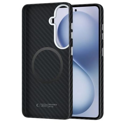 2. Etui Tech-Protect Ion Carbon MagSafe na Samsung Galaxy S26 - czarno-srebrne