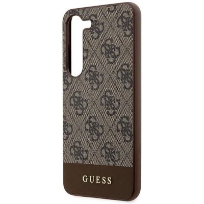6. Etui Guess 4G Stripe Collection na Samsung Galaxy S24+ - brązowe